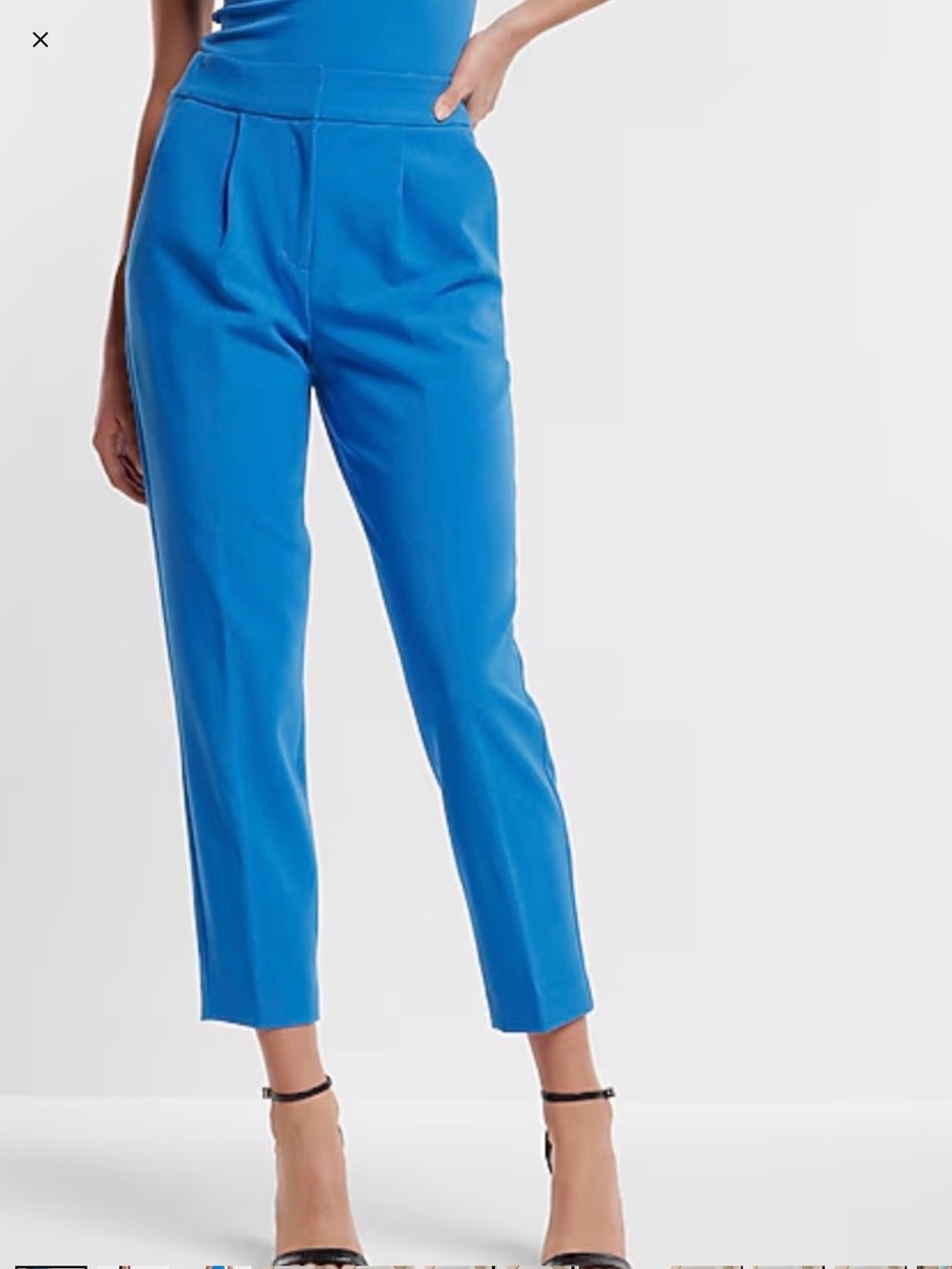 Express Bright Blue Stylist Ankle Pants